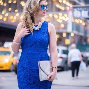 J.Crew Sleeveless Floral Lace Eyelet Crochet Dress 0